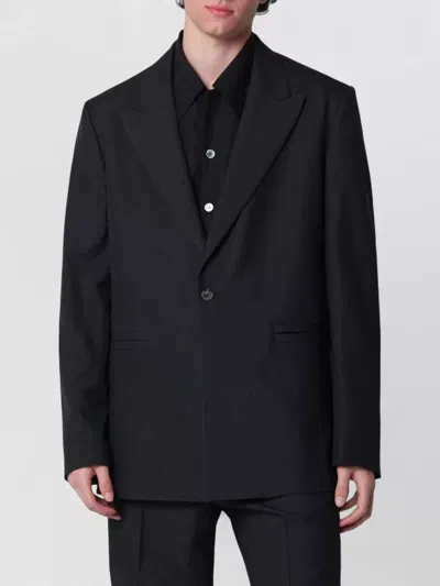Namacheko Single-breasted Jacket Grey Pattern In Wool In Black