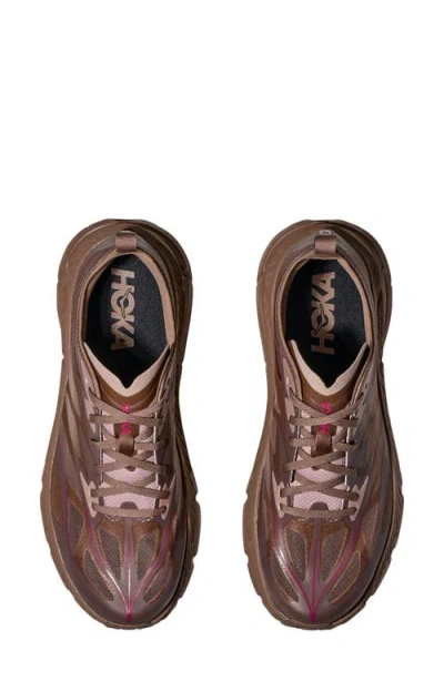 Hoka U Mafate Speed 4 Lite Rubber-trimmed Mesh Sneakers In Pink