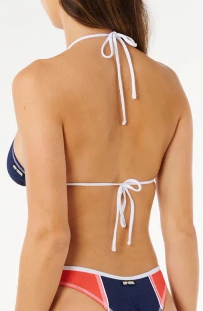 Rip Curl Surf Tide Triangle Bikini Top In Blue