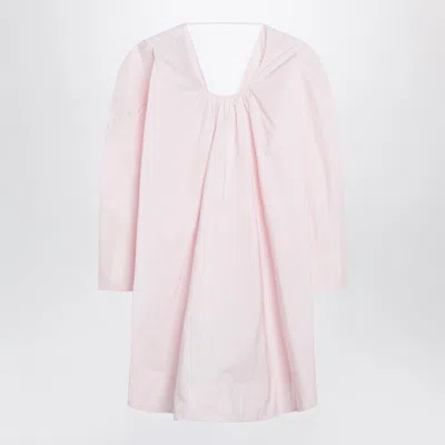 Jacquemus Paysan Oversized Cotton-blend Mini Dress In Pink