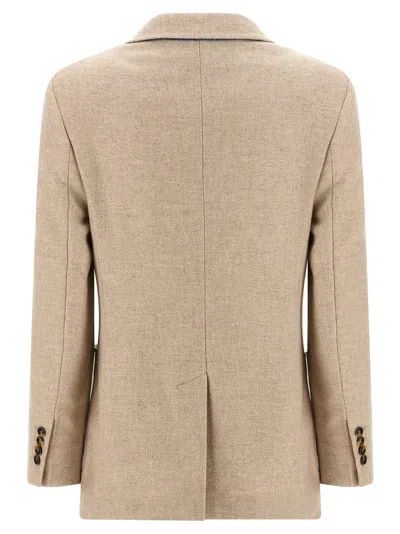 Max Mara Single-breasted Blazer In Brown