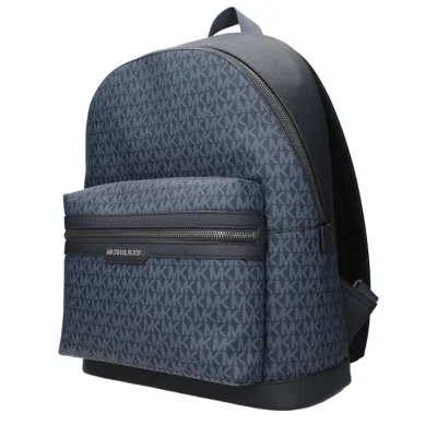Michael Kors Blue Fabric Men's Backpack In Blue
