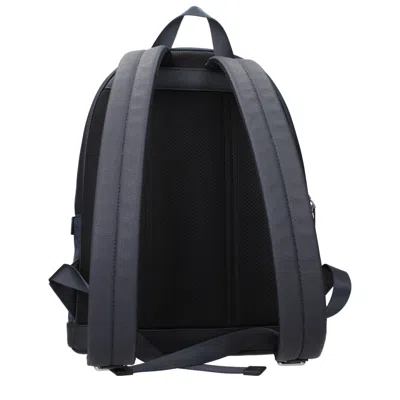 Michael Kors Blue Fabric Men's Backpack In Blue