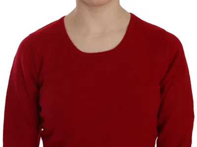 Mila Schön Elegant Red Cashmere Pullover Blouse In Red