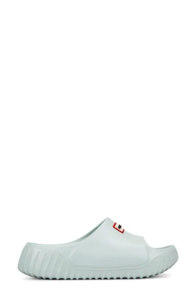 Hunter Faroe Platform Slide Sandal In Green