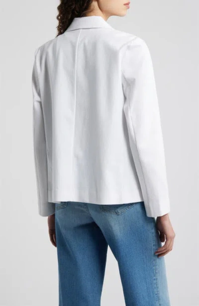 Eileen Fisher Open Front Blazer In White