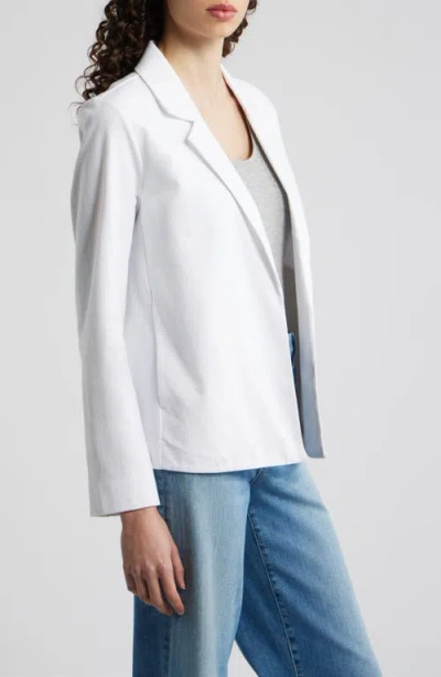Eileen Fisher Open Front Blazer In White
