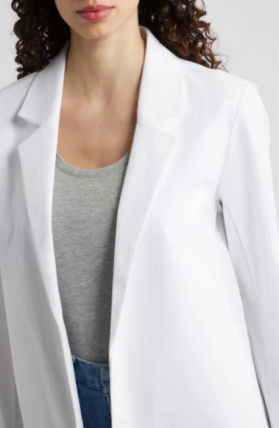 Eileen Fisher Open Front Blazer In White