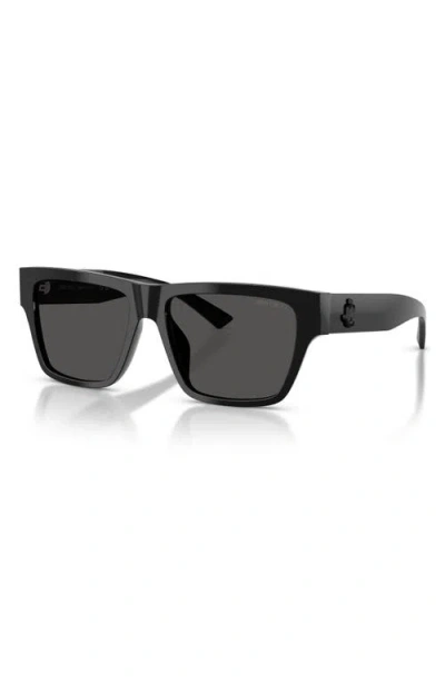 Jimmy Choo 54mm Rectangular Sunglasses In Black