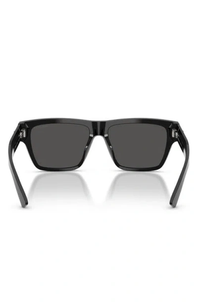 Jimmy Choo 54mm Rectangular Sunglasses In Black