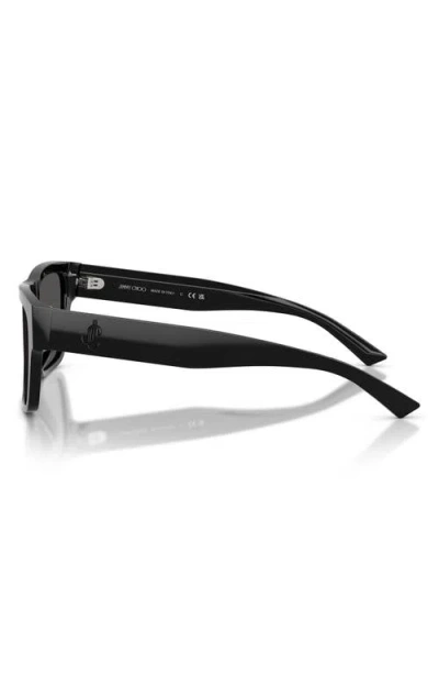 Jimmy Choo 54mm Rectangular Sunglasses In Black