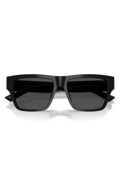 Jimmy Choo 54mm Rectangular Sunglasses In Black