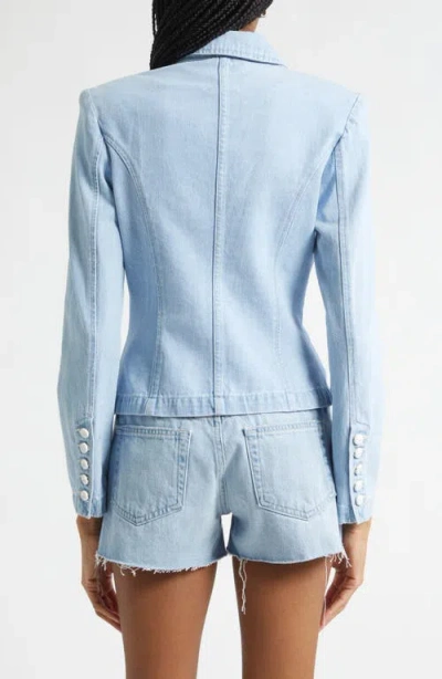 L'agence Emerson Structure Denim Jacket In Blue