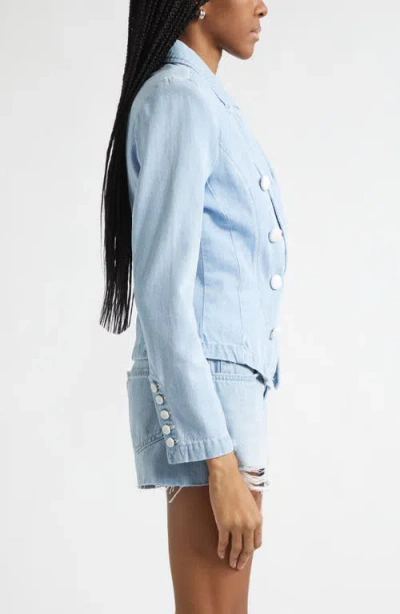 L'agence Emerson Structure Denim Jacket In Blue