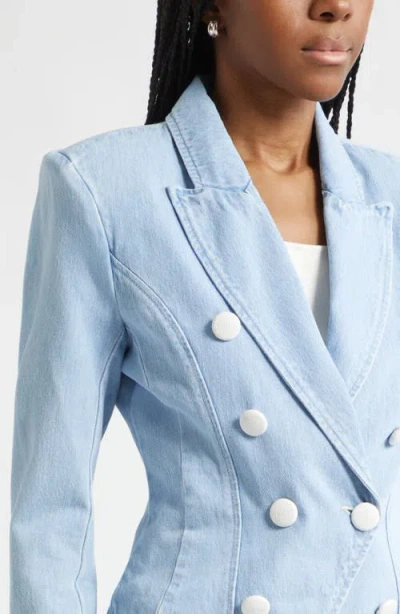 L'agence Emerson Structure Denim Jacket In Blue