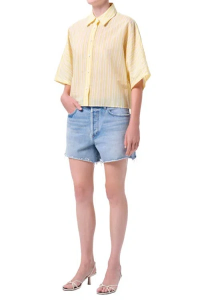 Agolde Parker Long Short In Blue