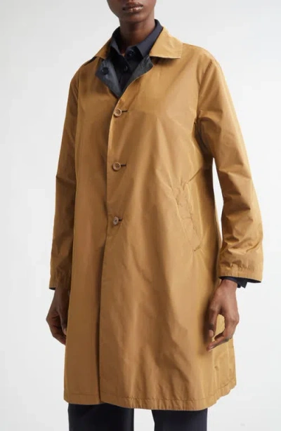 Herno Long Sleeve Collared Coat Side Pockets In Blue