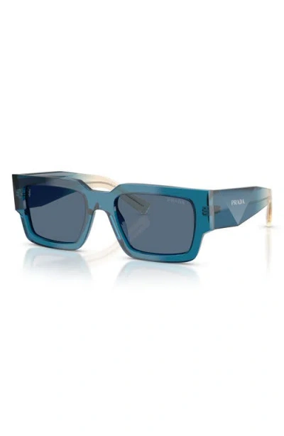 Prada Symbole Square-frame Sunglasses In Blue