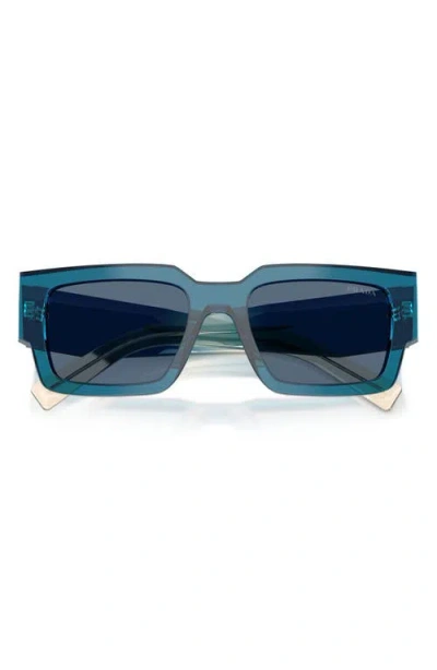 Prada Symbole Square-frame Sunglasses In Blue