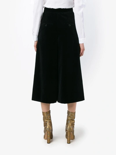 Shop Saint Laurent Velour Culottes