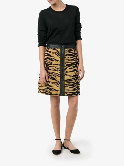 Shop Adam Lippes Tiger Print Skirt