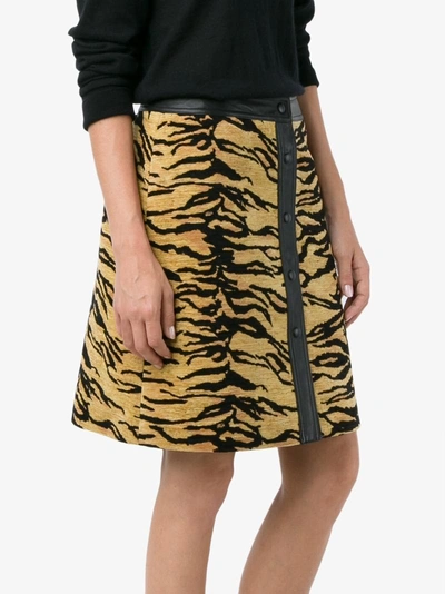 Shop Adam Lippes Tiger Print Skirt