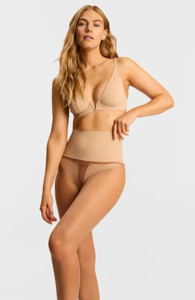 Commando Soft Luxe Sheer Tights In Brown