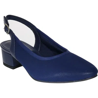 David Tate Extra Wide Width Silvana Pump In Blue