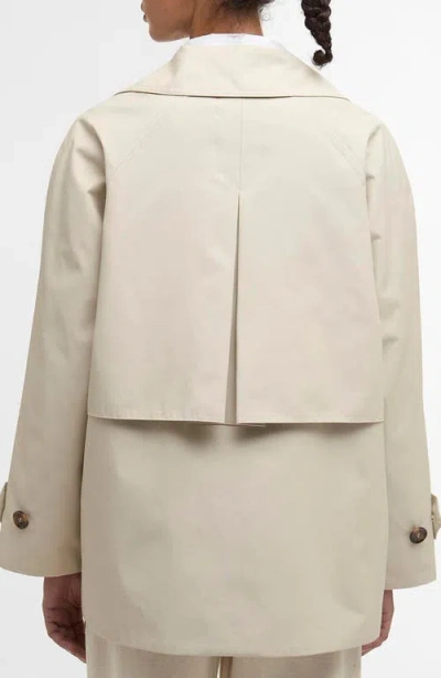 Barbour Maisy Double-breasted Jacket Front Pockets In Neutral
