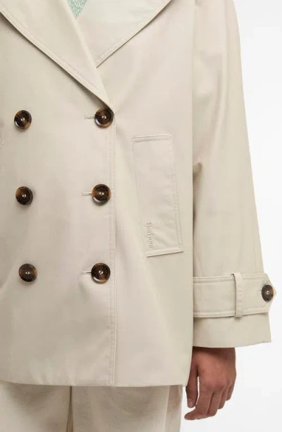 Barbour Maisy Double-breasted Jacket Front Pockets In Neutral