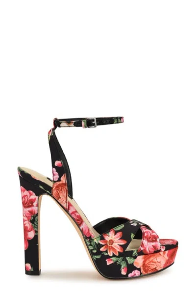 Nine West Wilda Ankle Strap Platform Sandal In Multi