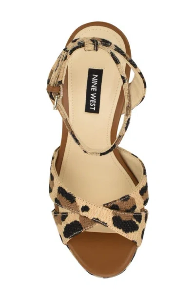 Nine West Wilda Ankle Strap Platform Sandal In Multi