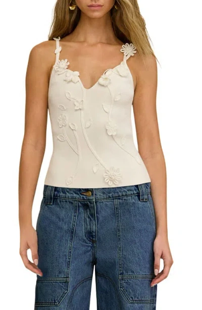Cult Gaia Emiliana Applique Top In White