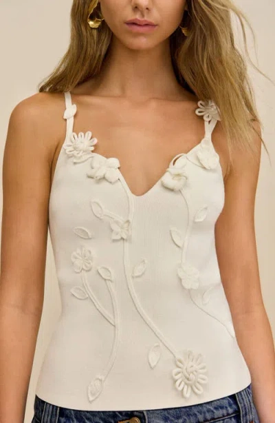Cult Gaia Emiliana Applique Top In White