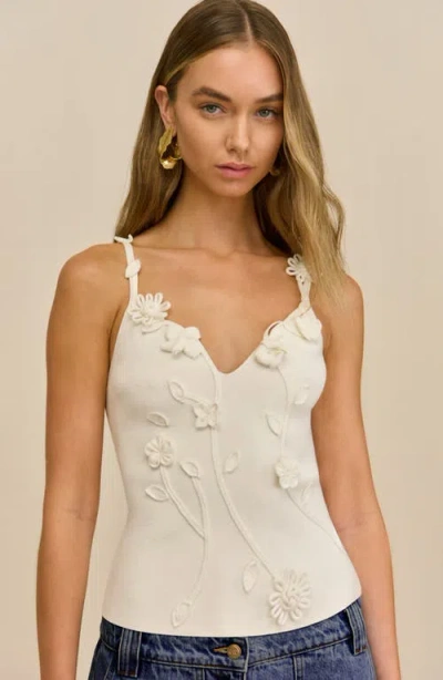 Cult Gaia Emiliana Applique Top In White