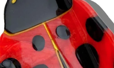 Solar Eclipse Mini Ladybug Hair Claw Clip In Red