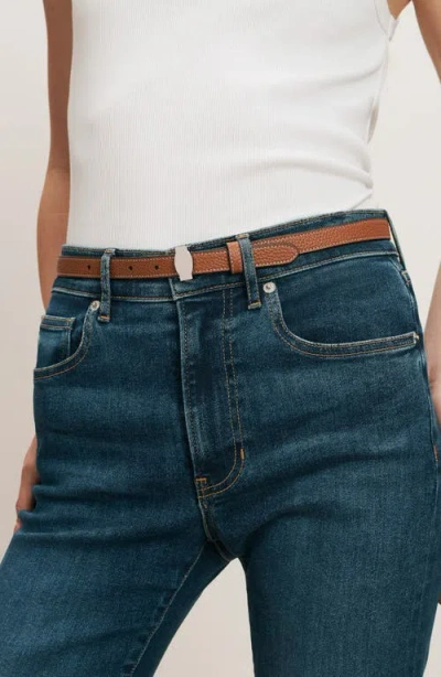 Veronica Beard Dash Leather Belt In Brown