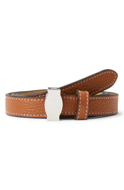 Veronica Beard Dash Leather Belt In Brown