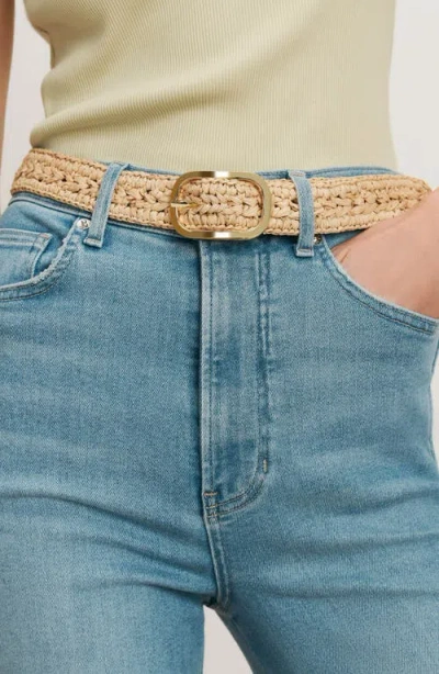 Veronica Beard Raffia Loop Belt In Brown