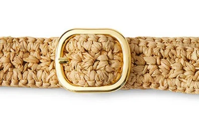 Veronica Beard Raffia Loop Belt In Brown