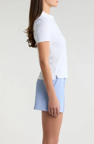 G/fore Geo Pattern Silky Tech Polo In White