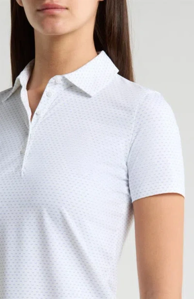 G/fore Geo Pattern Silky Tech Polo In White