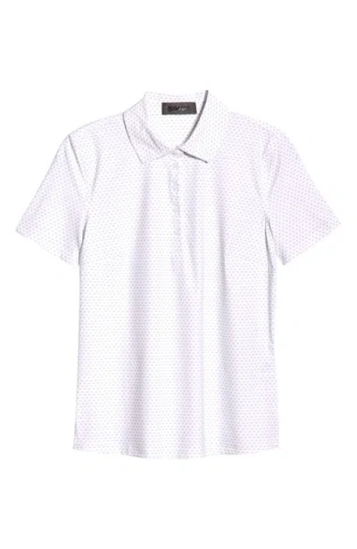 G/fore Geo Pattern Silky Tech Polo In White