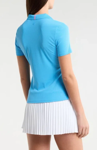 G/fore Tech Rib Polo In Blue