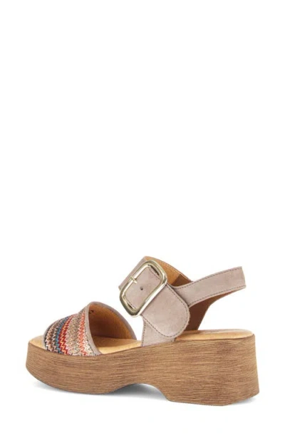 Gabor Ankle Strap Platform Sandal In Brown