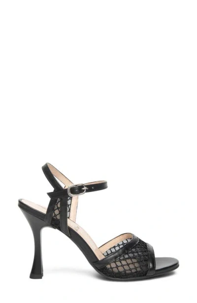 Nerogiardini Ankle Strap Mesh Sandal In Black