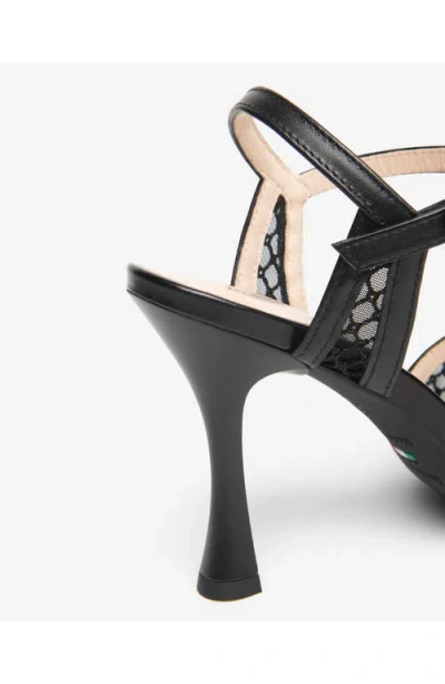 Nerogiardini Ankle Strap Mesh Sandal In Black
