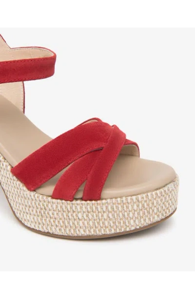 Nerogiardini Ankle Strap Platform Sandal In Red