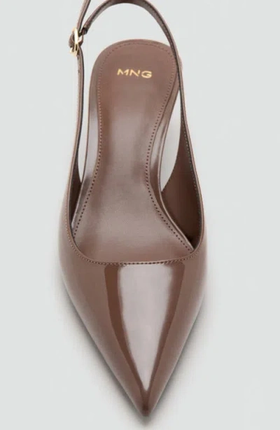 Mango Mona Slingback Pump In Brown