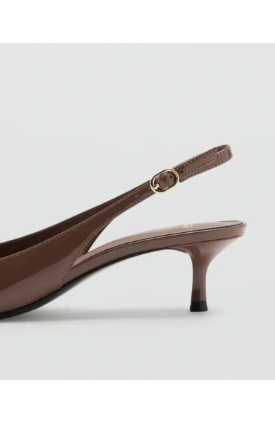 Mango Mona Slingback Pump In Brown